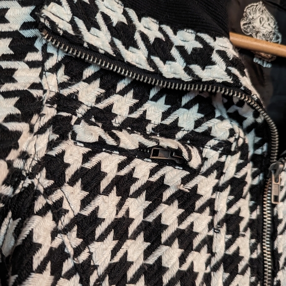 Cello Houndstooth Bomber Jacket S - Picture 9 of 11